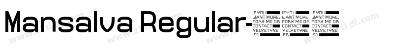 Mansalva Regular字体转换